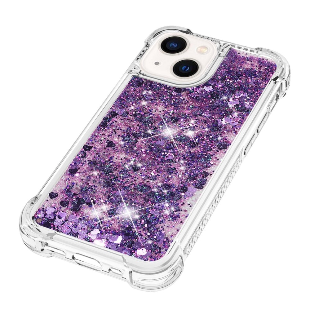 Funda Glitter Powder TPU iPhone 15 violeta