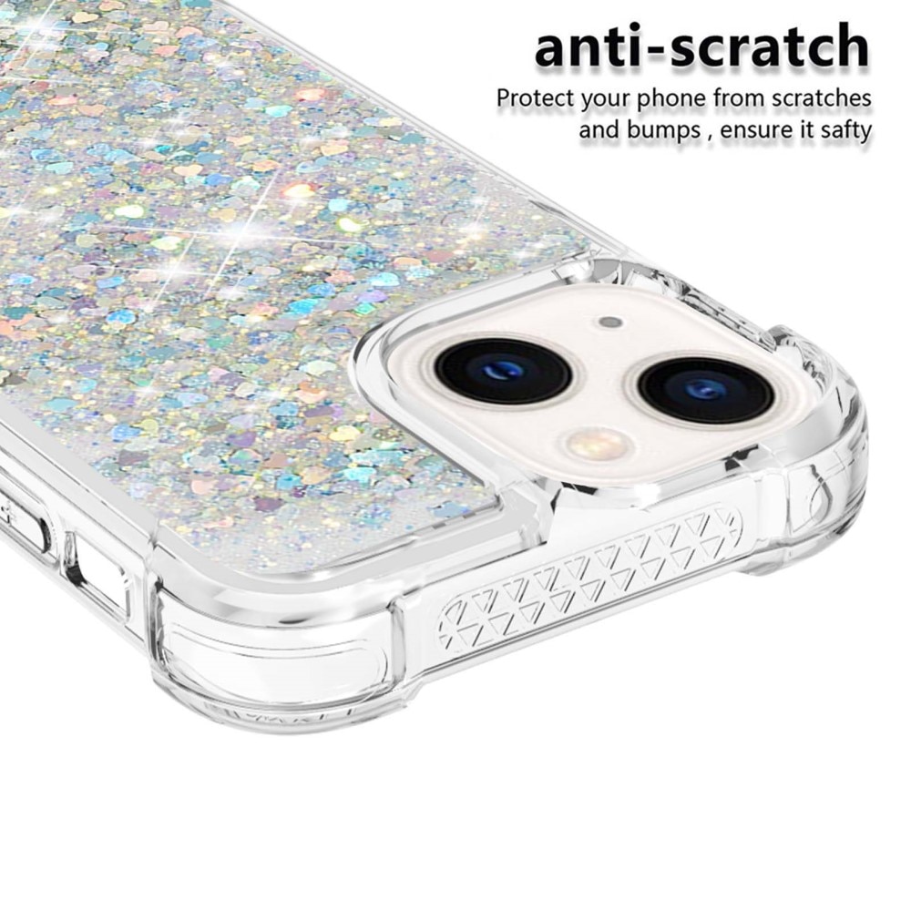 Funda Glitter Powder TPU iPhone 15 plata