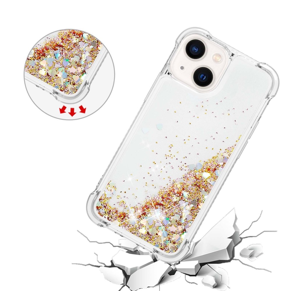 Funda Glitter Powder TPU iPhone 15 oro