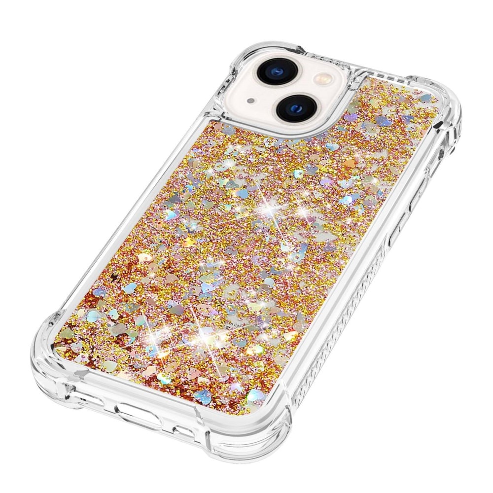 Funda Glitter Powder TPU iPhone 15 oro