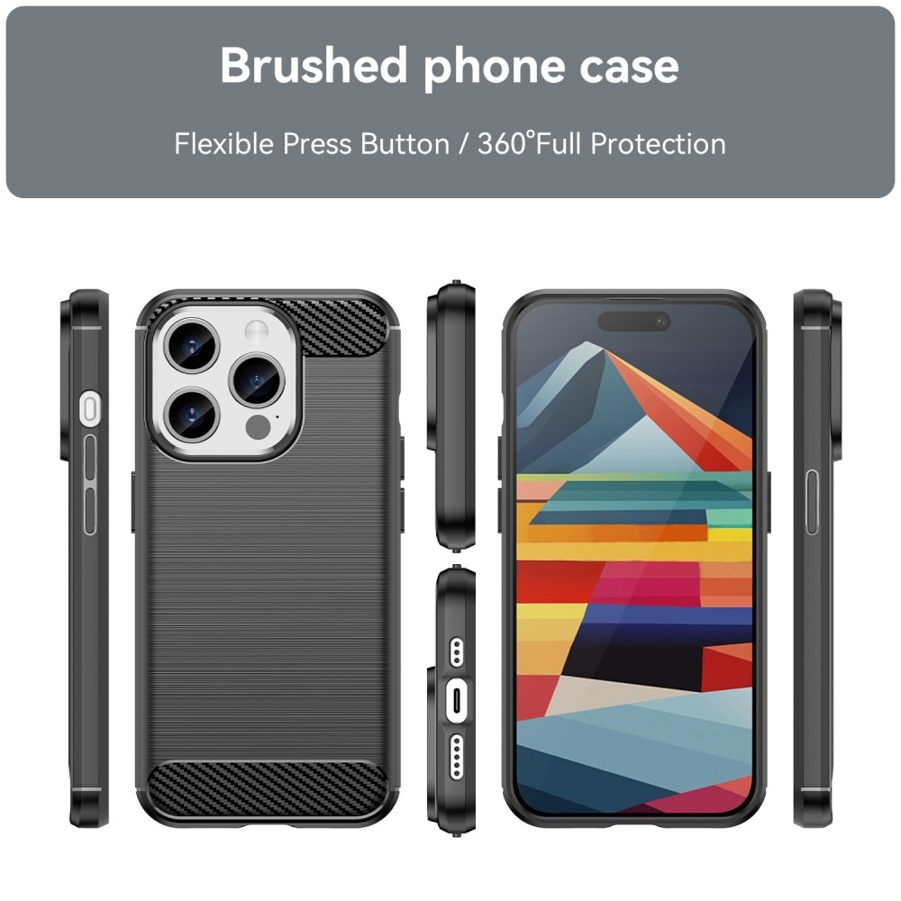 Funda TPU Brushed iPhone 15 Pro Black