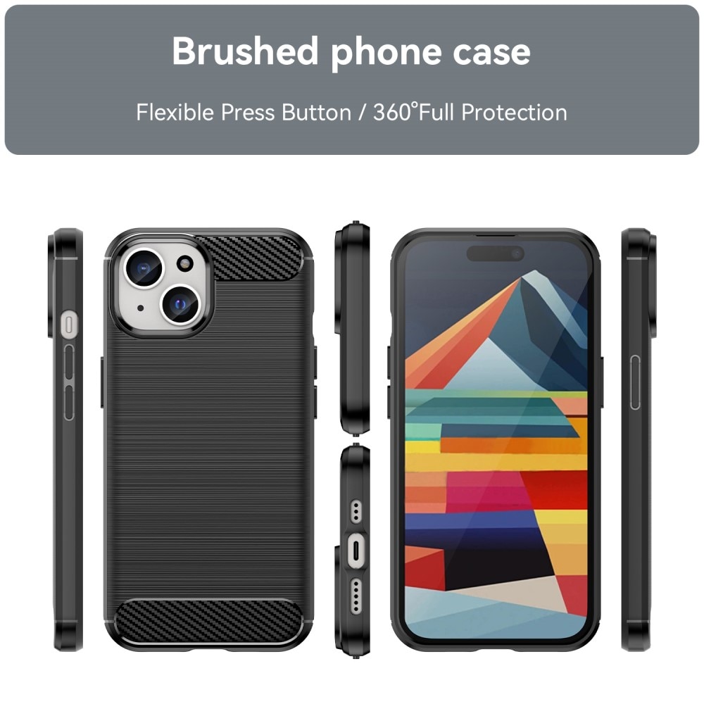 Funda TPU Brushed iPhone 15 Plus Black