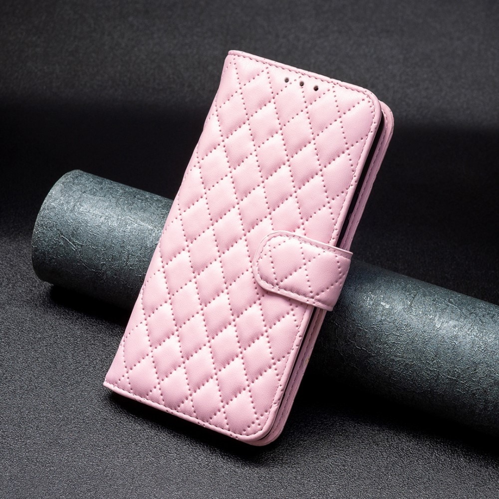 Funda acolchada con solapa iPhone 15, rosado