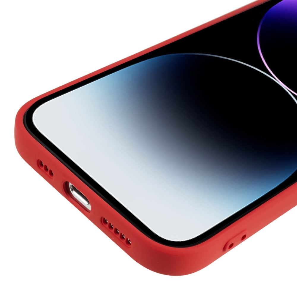 Funda TPU resistente a los golpes iPhone 15 Pro Rojo