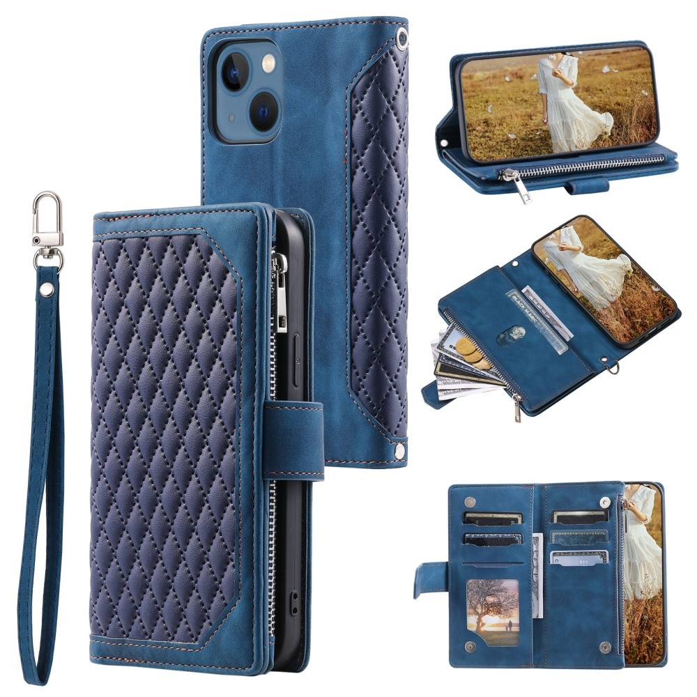 Funda acolchada tipo billetera iPhone 15 Azul