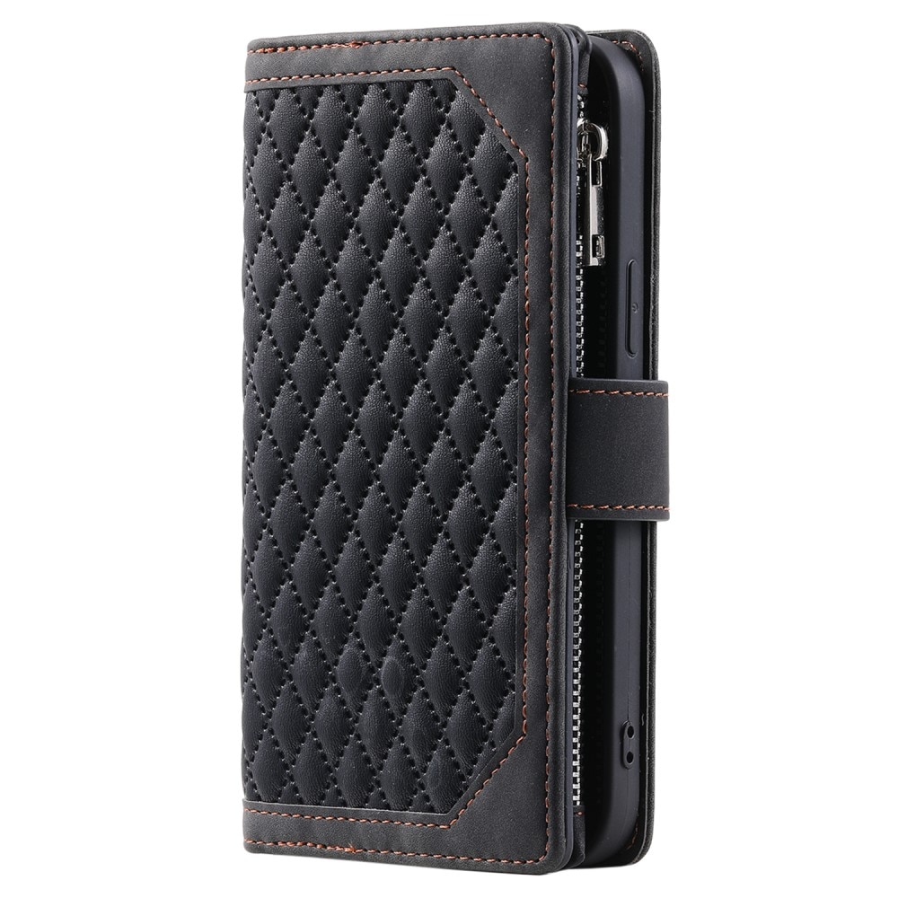 Funda acolchada tipo billetera iPhone 15 Plus Negro