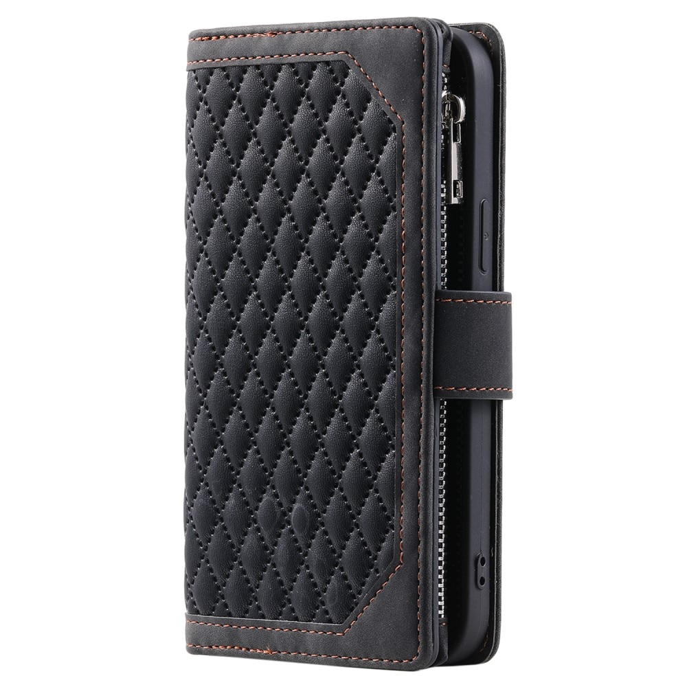 Funda acolchada tipo billetera iPhone 15 Pro Negro