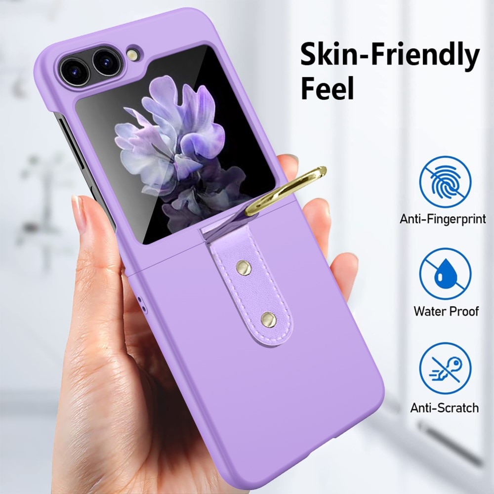 Funda con porta anillos Samsung Galaxy Z Flip 6 violeta