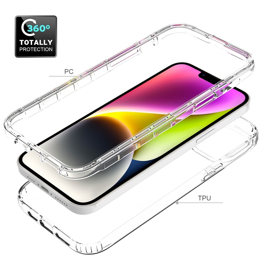 Funda con cobertura total iPhone 15 Plus transparente