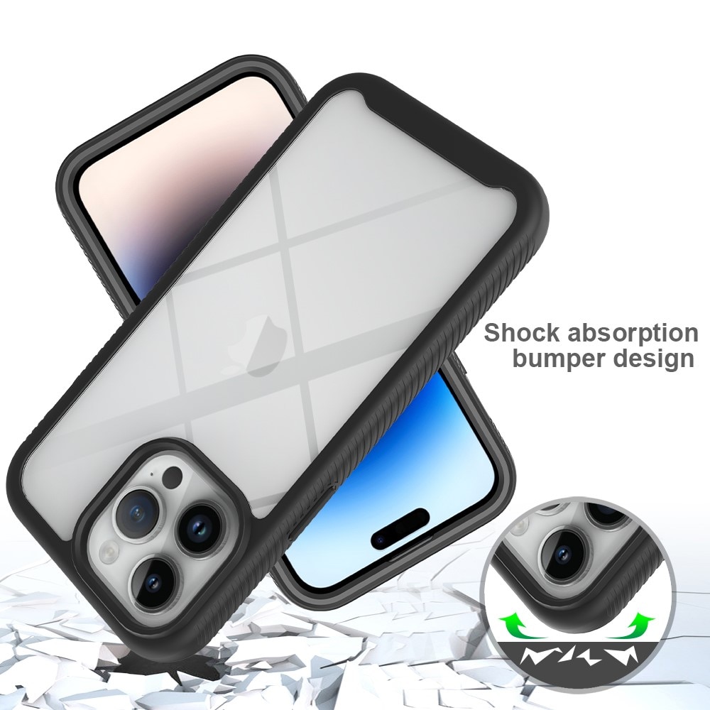 Funda con cobertura total iPhone 15 Pro Max Negro