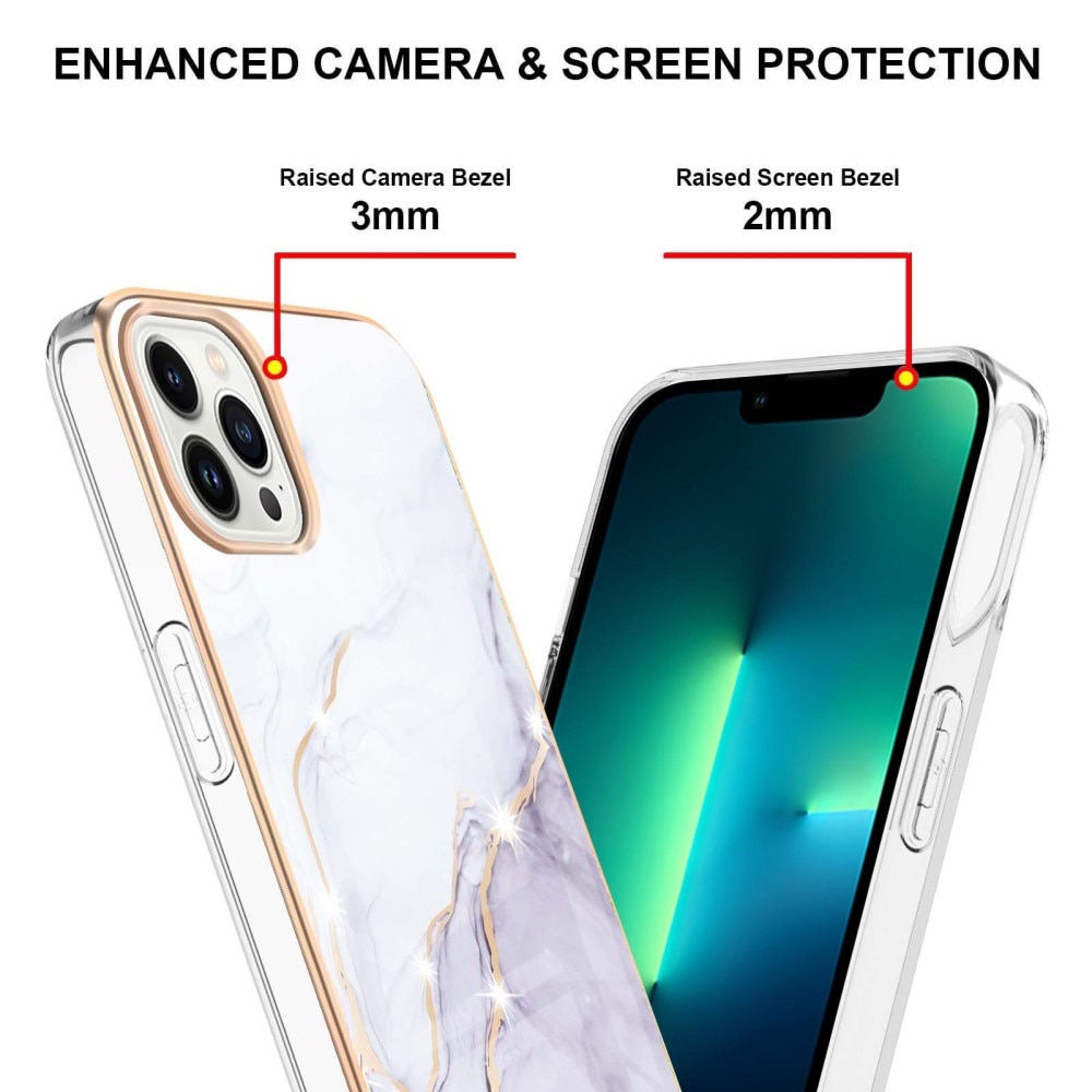 Funda TPU iPhone 15 Pro Mármol blanco