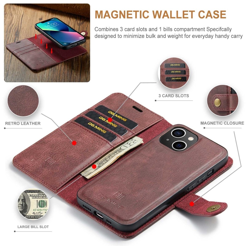 Cartera Magnet Wallet iPhone 15 Red