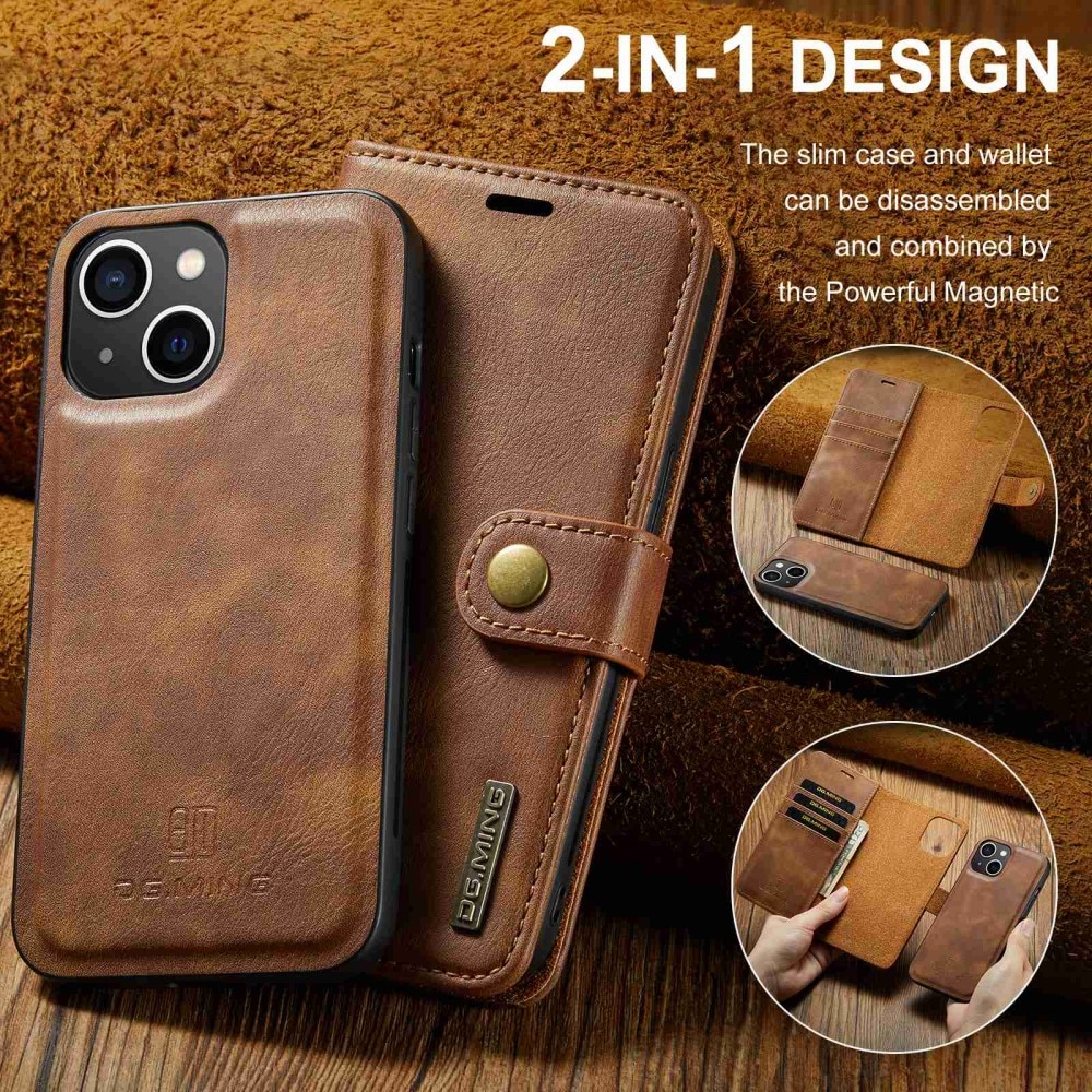 Cartera Magnet Wallet iPhone 15 Plus Cognac