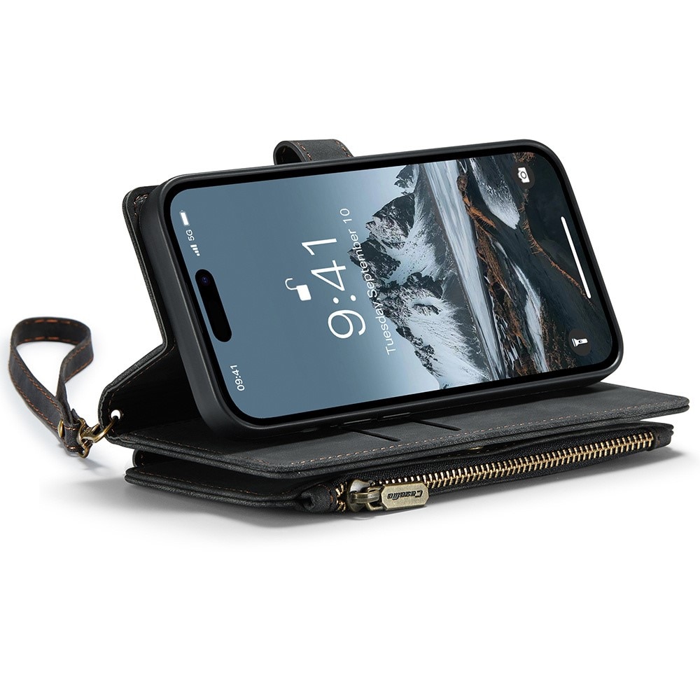 Cartera Zipper iPhone 15 Pro Negro