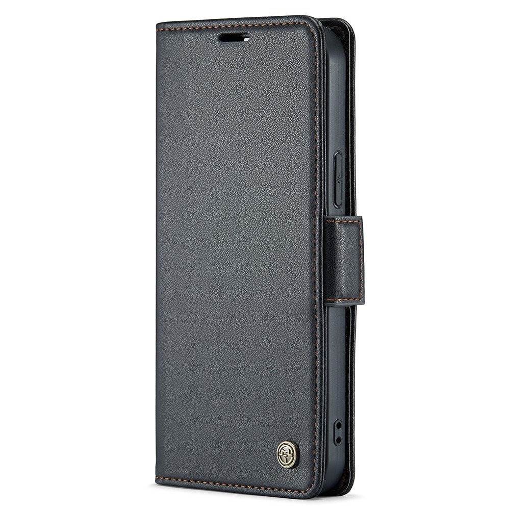 Funda delgada con solapa anti-RFID iPhone 15 Pro Negro