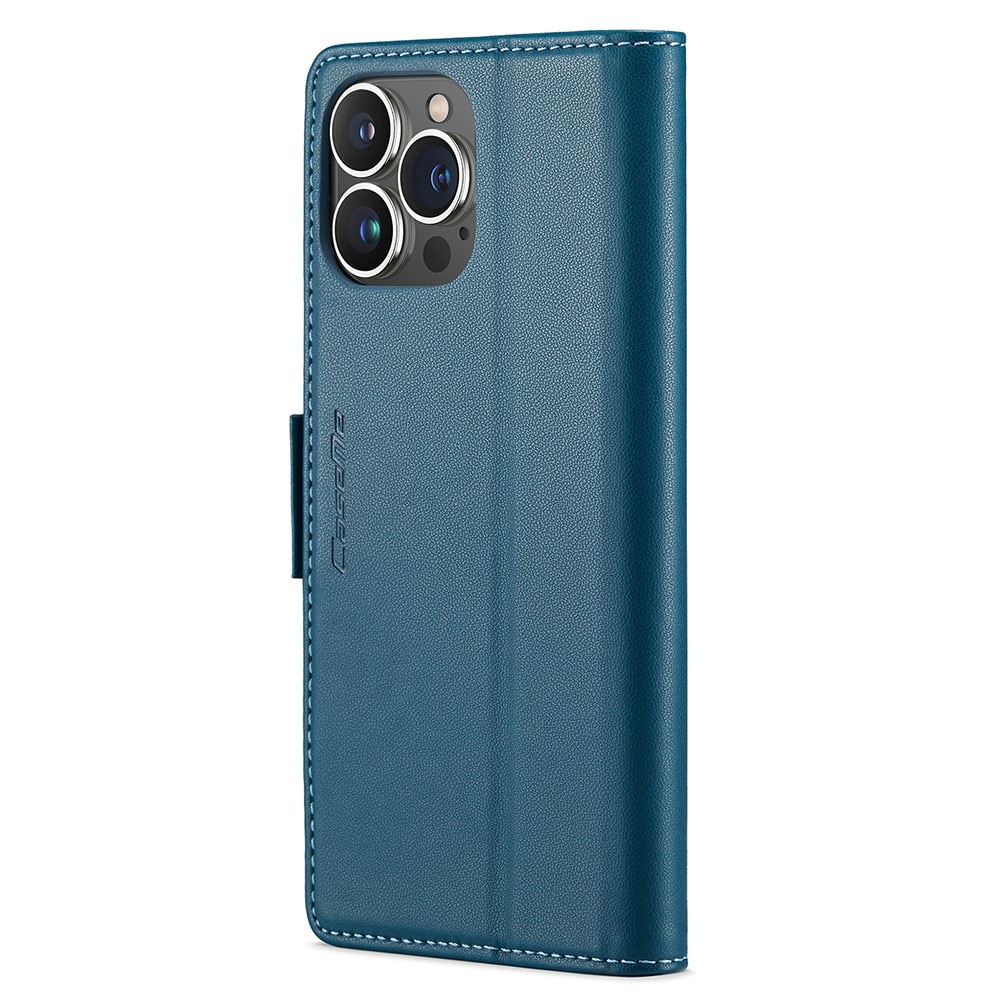 Funda delgada con solapa anti-RFID iPhone 15 Pro Max Azul