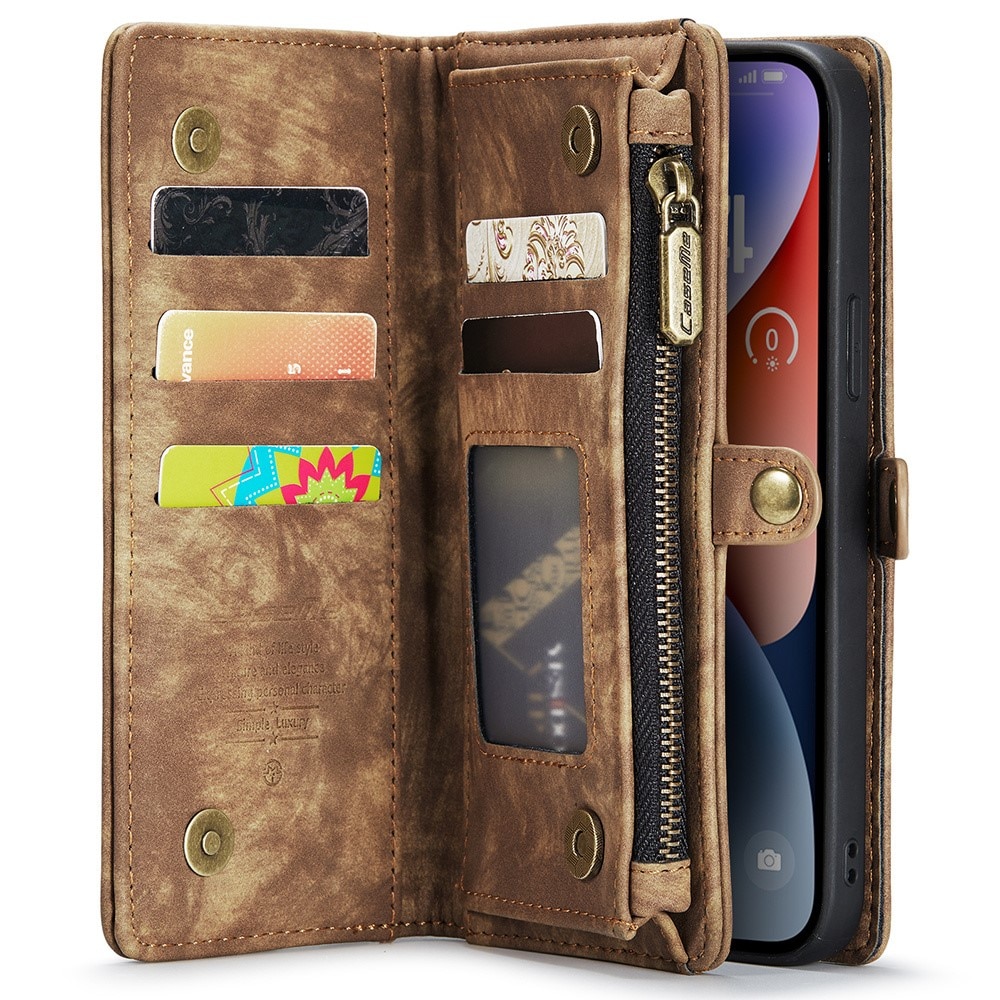 Cartera Multi-Slot iPhone 15 Pro marrón