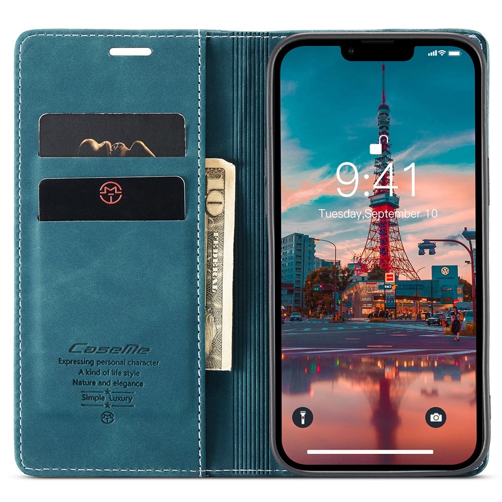 Funda delgada con solapa iPhone 16 Pro Azul