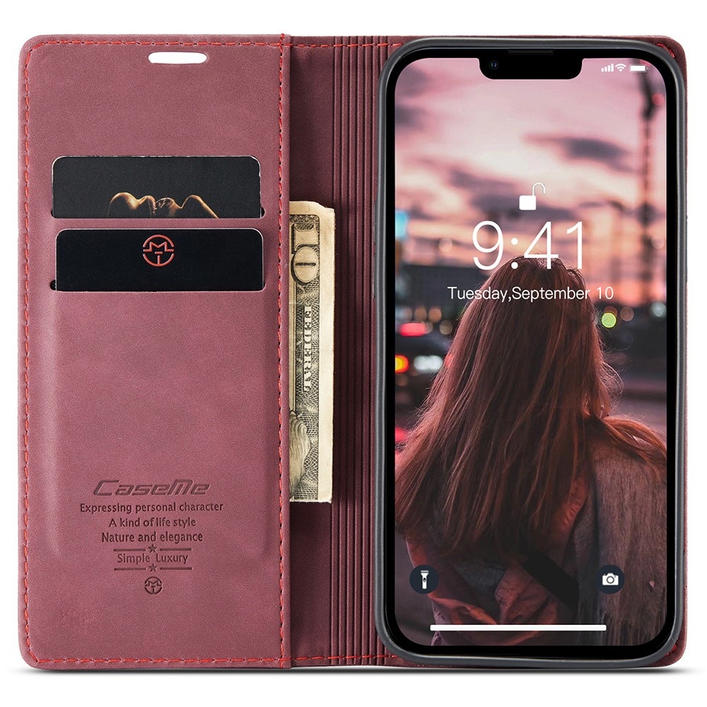 Funda delgada con solapa iPhone 16 Pro Rojo