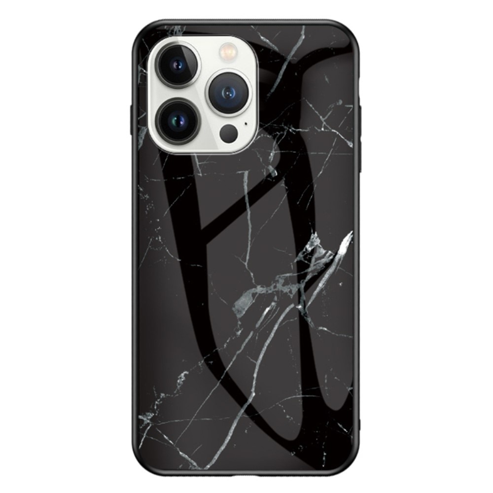 Funda vidrio templado iPhone 15 Pro Mármol negro