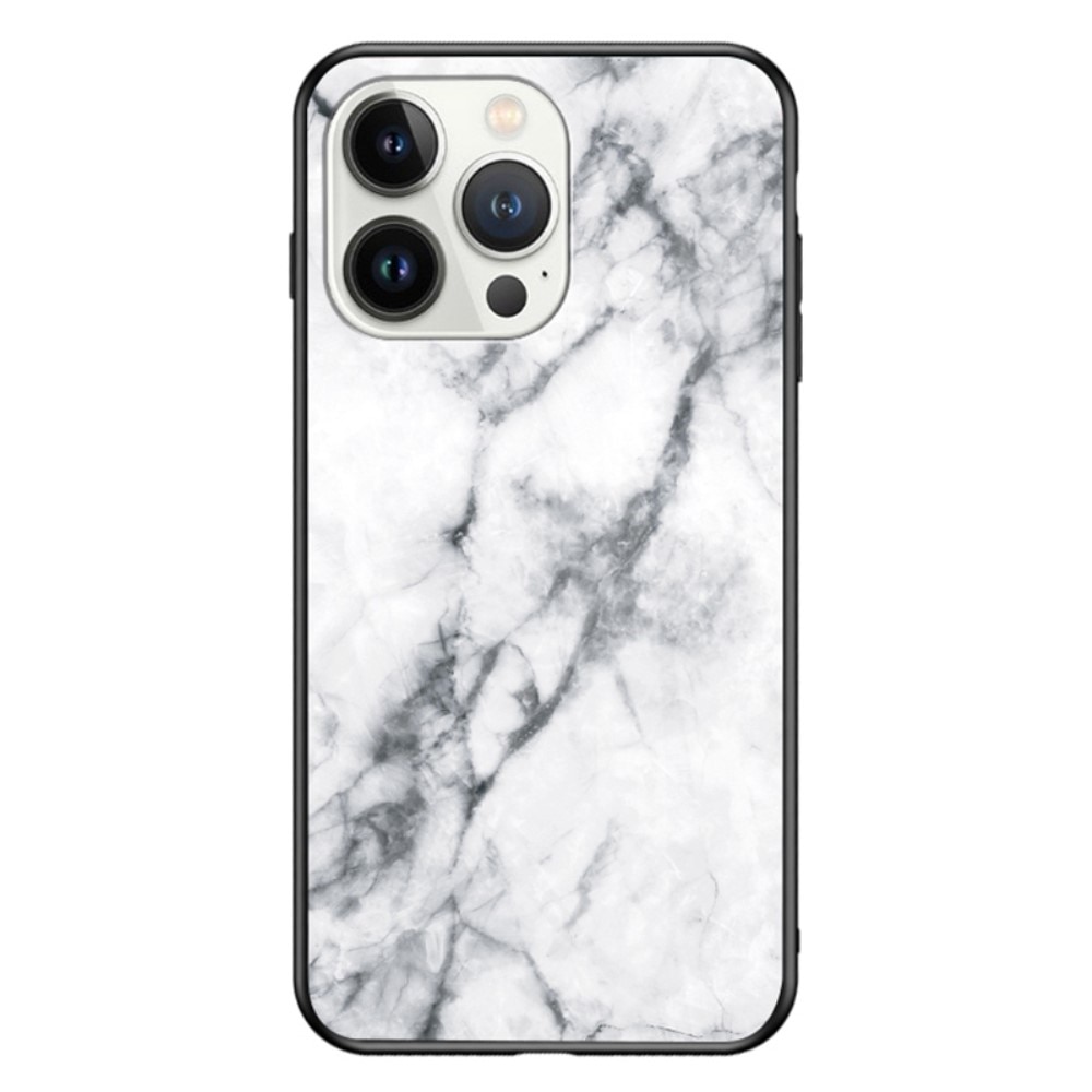 Funda vidrio templado iPhone 15 Pro Mármol blanco