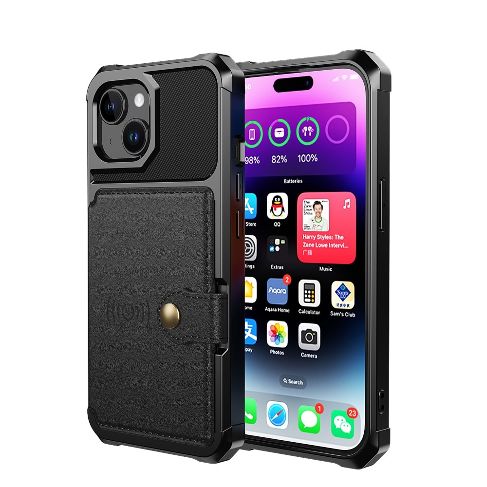 Funda con tarjetero Tough Multi-slot iPhone 15 negro