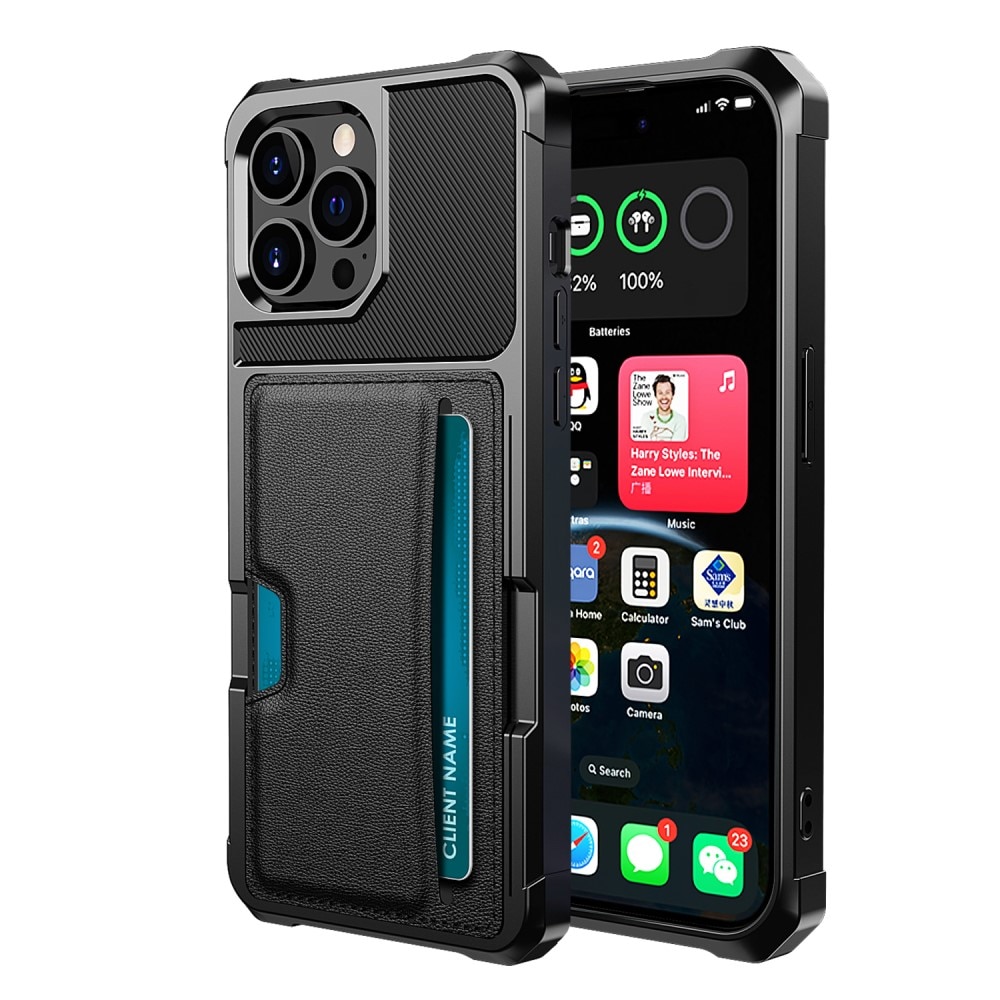 Funda Tough Card Case iPhone 15 Pro negro