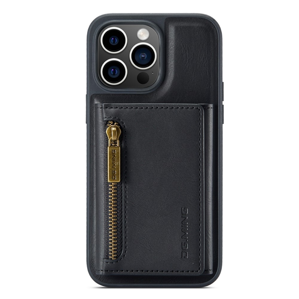 Funda Magnetic Card Slot Zipper iPhone 15 Pro Max Black