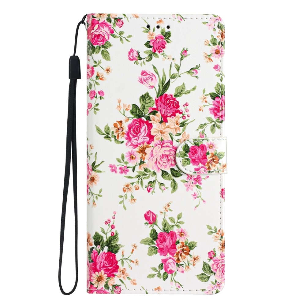 Funda cartera Samsung Galaxy A15 Flores rosadas