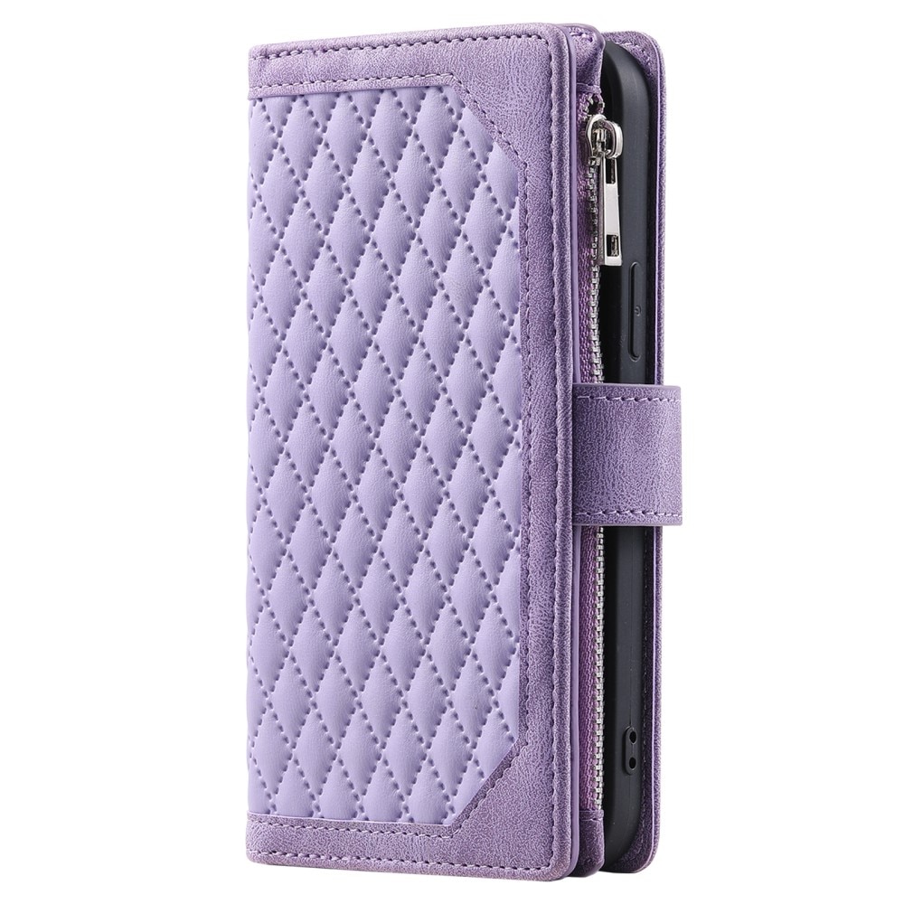 Funda acolchada tipo billetera Samsung Galaxy S24 Púrpura