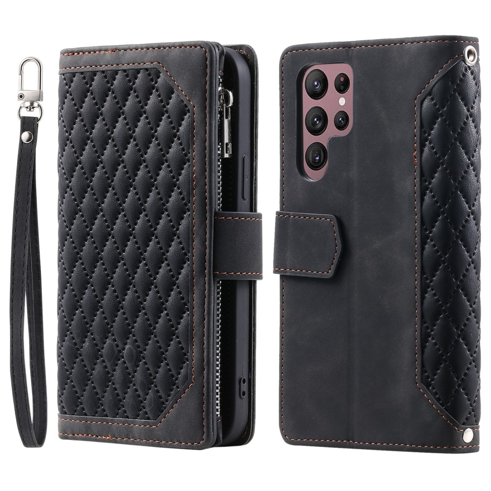 Funda acolchada tipo billetera Samsung Galaxy S24 Ultra Negro