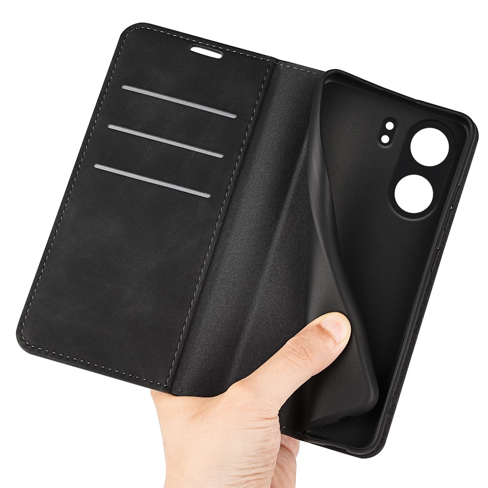 Funda delgada cartera Xiaomi Redmi 13C negro