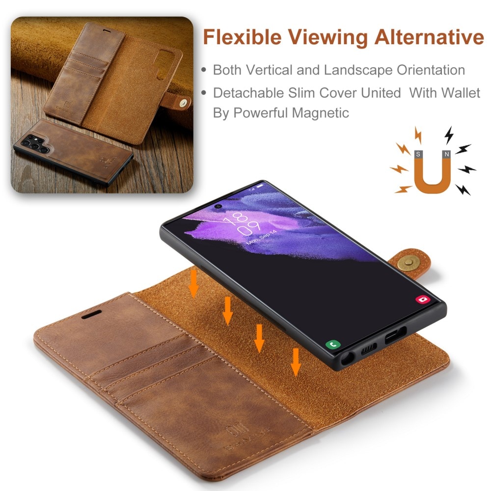 Cartera Magnet Wallet Samsung Galaxy S24 Ultra Cognac