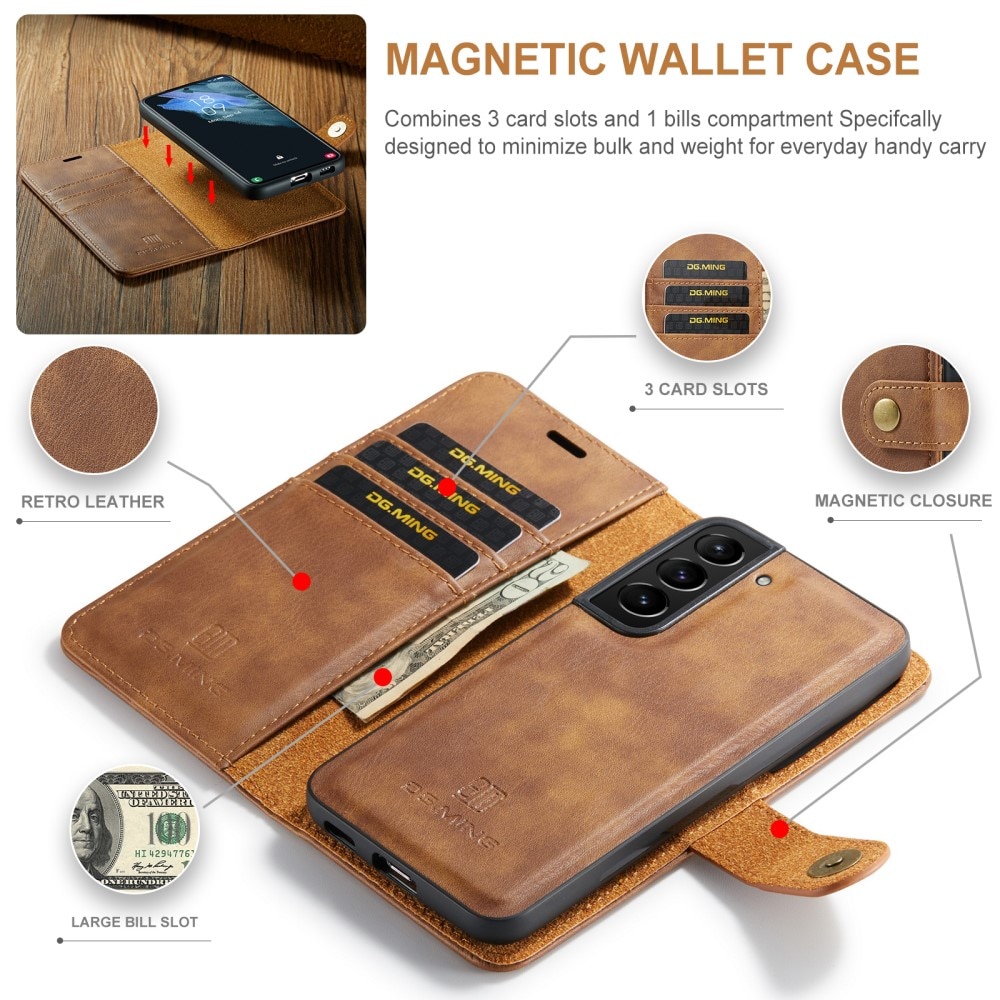 Cartera Magnet Wallet Samsung Galaxy S24 Plus Cognac