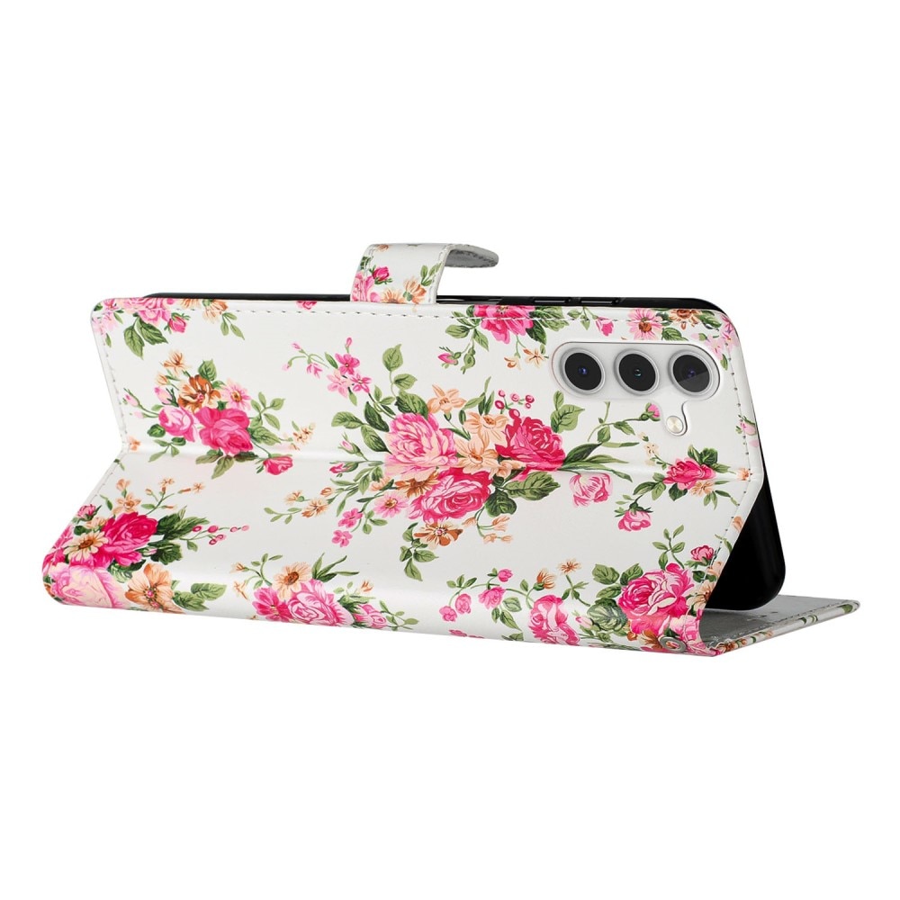 Funda cartera Samsung Galaxy A55 Flores rosadas