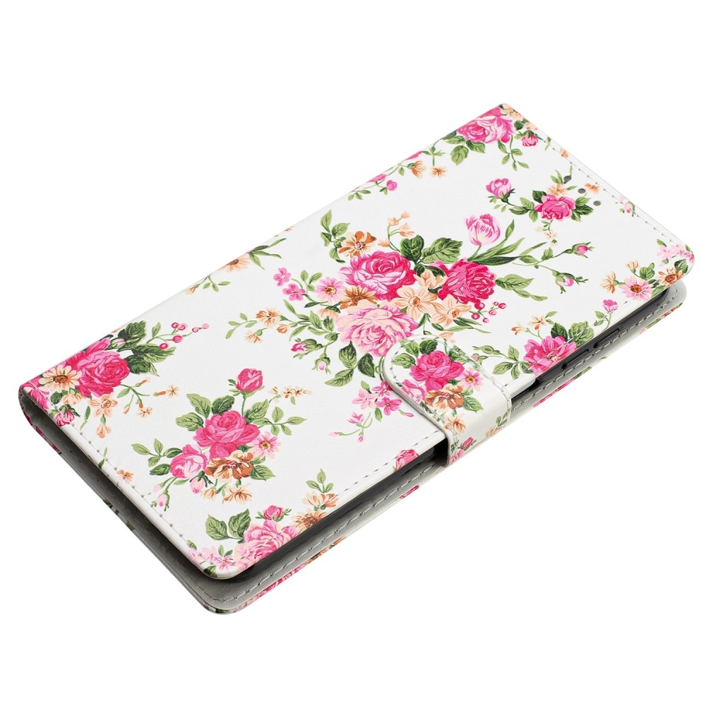 Funda cartera Samsung Galaxy A55 Flores rosadas