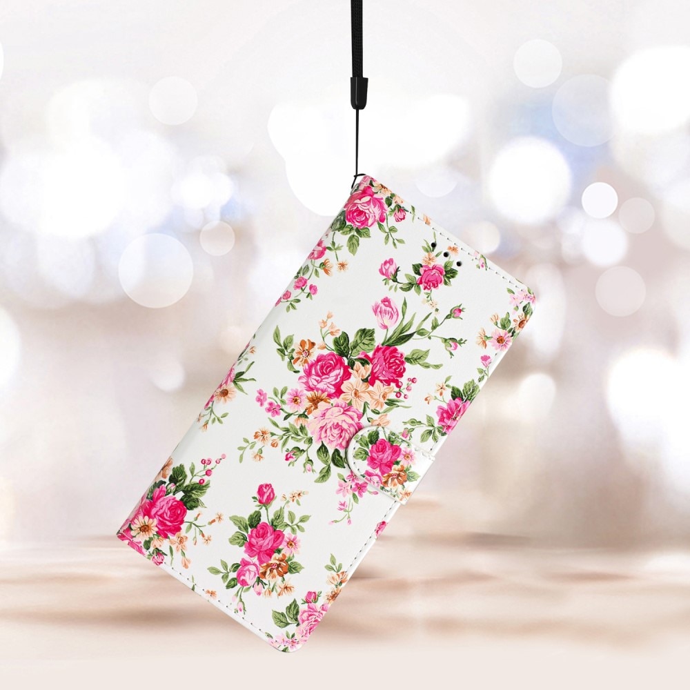 Funda cartera Samsung Galaxy A55 Flores rosadas