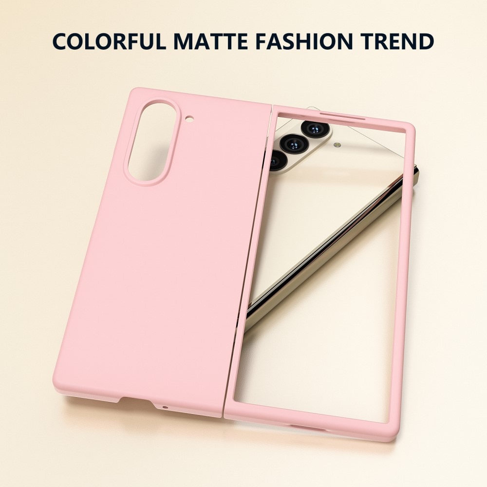 Funda rígida engomada Samsung Galaxy Z Fold 6 rosado