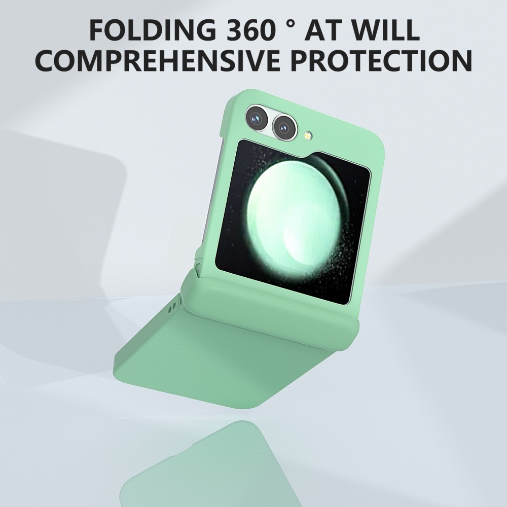 Funda rígida engomada Hinge Protection Samsung Galaxy Z Flip 6 verde