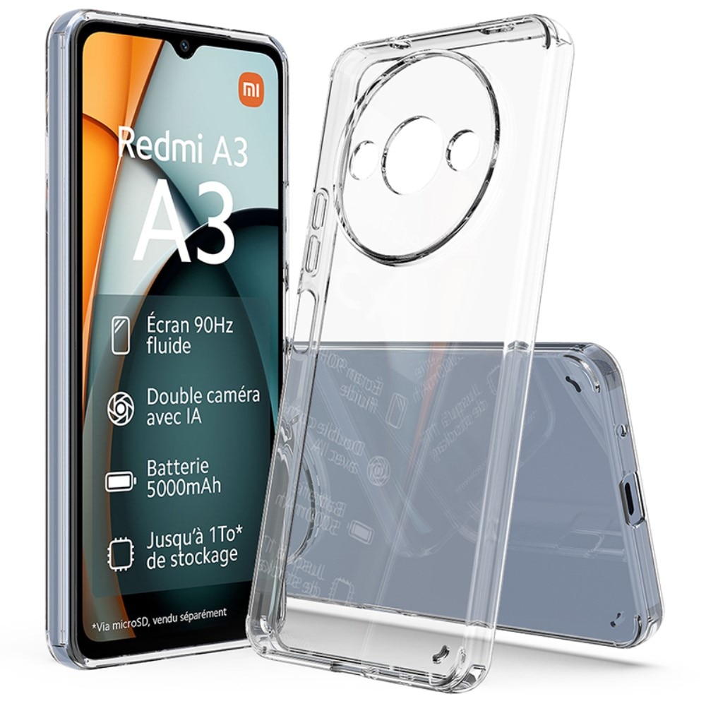 Funda híbrida para Xiaomi Redmi A3 transparente