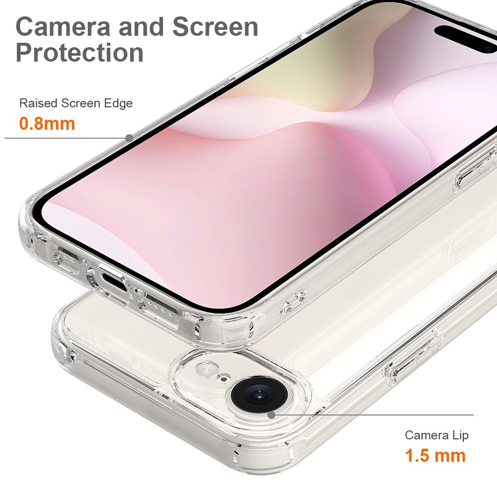 Funda híbrida para iPhone SE (2024) transparente