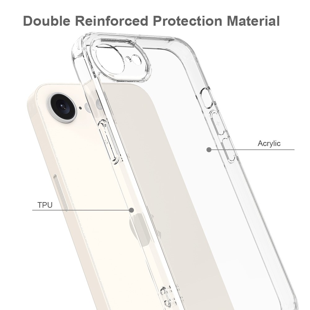 Funda híbrida para iPhone SE (2024) transparente