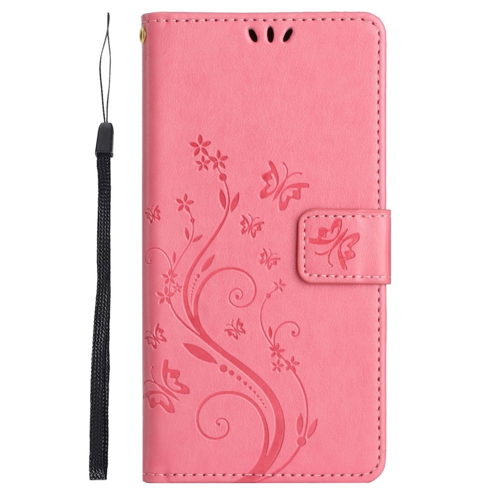 Funda de Cuero con Mariposas Sony Xperia 10 VI, rosado