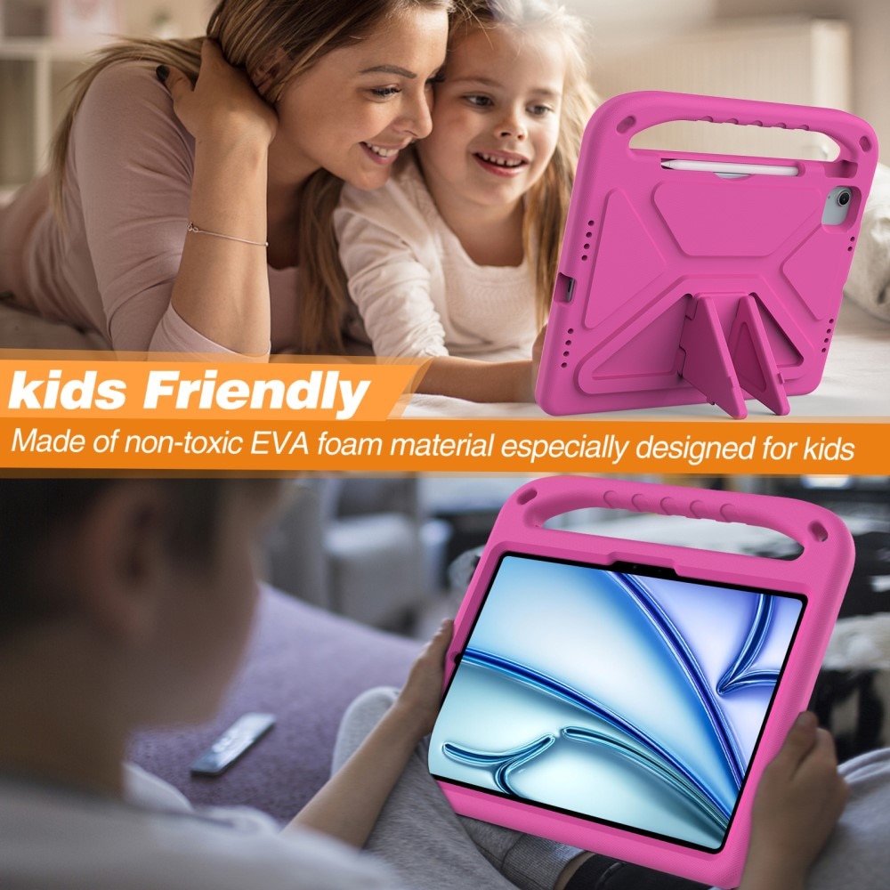 Funda EVA con asa para niños para iPad Pro 11 5th Gen (2024) rosado