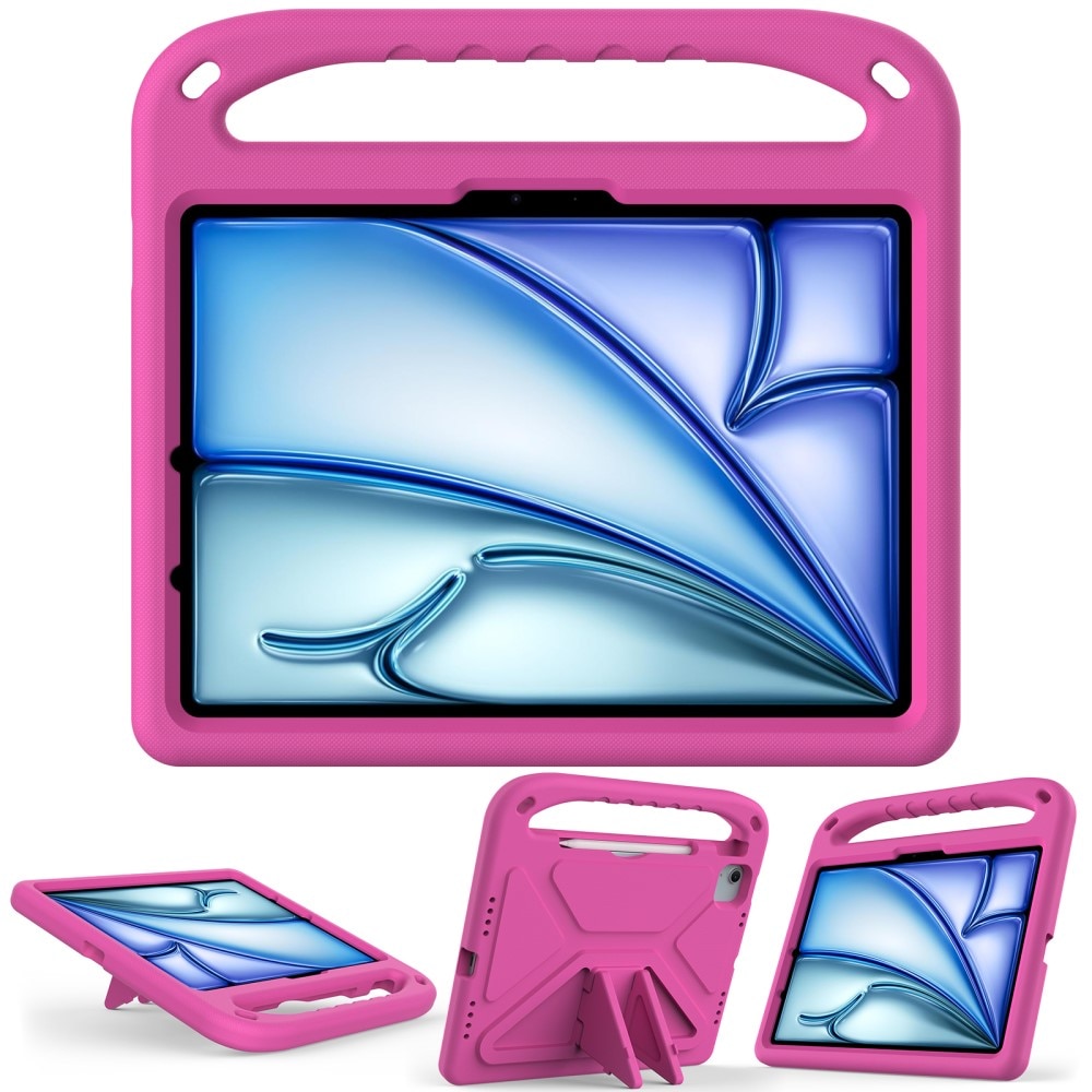Funda EVA con asa para niños para iPad Pro 11 5th Gen (2024) rosado