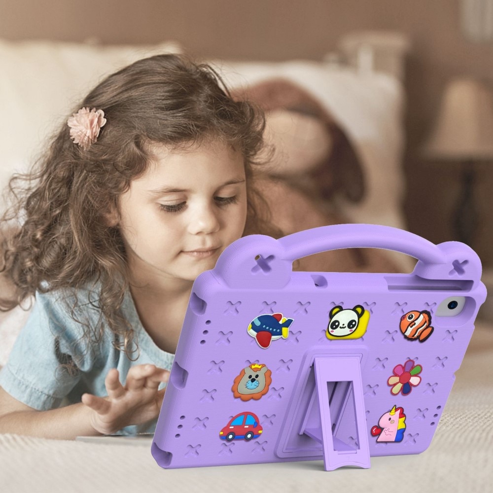 Kickstand Funda a prueba de golpes para niños Samsung Galaxy Tab A8 10.5, violeta