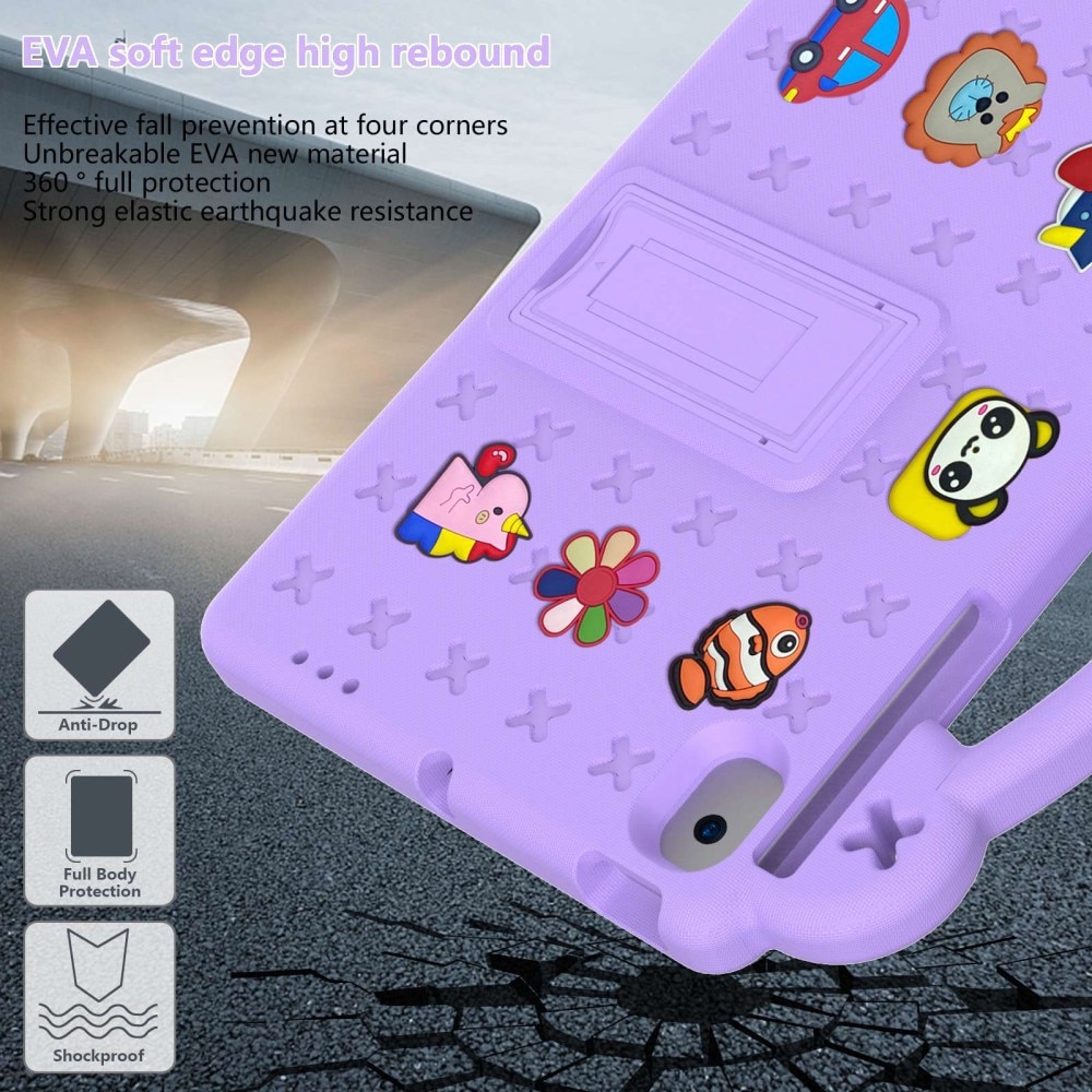 Kickstand Funda a prueba de golpes para niños Samsung Galaxy Tab A8 10.5, violeta