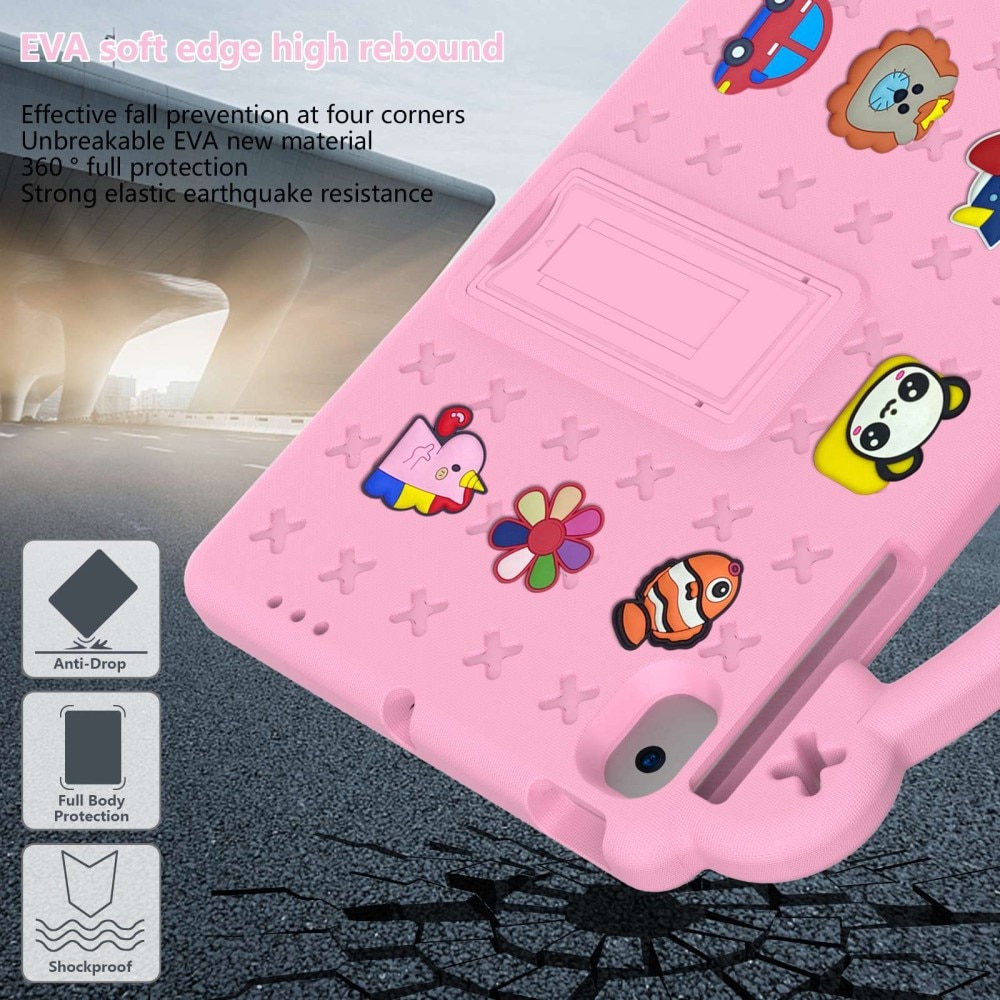 Kickstand Funda a prueba de golpes para niños Samsung Galaxy Tab A8 10.5, rosado