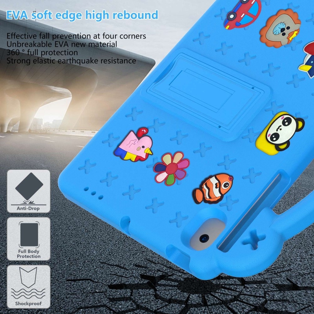 Kickstand Funda a prueba de golpes para niños Samsung Galaxy Tab A8 10.5, azul