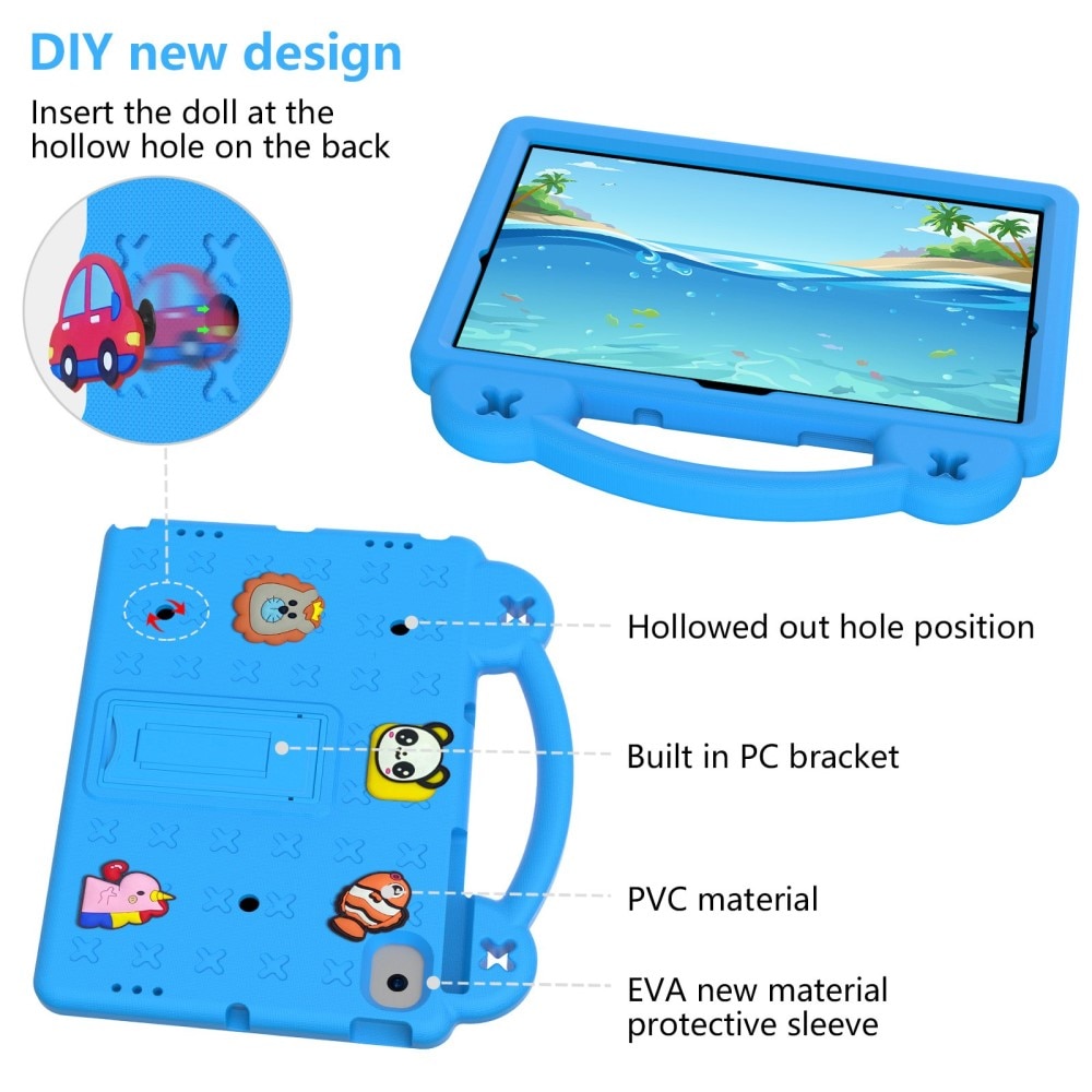 Kickstand Funda a prueba de golpes para niños Samsung Galaxy Tab A8 10.5, azul